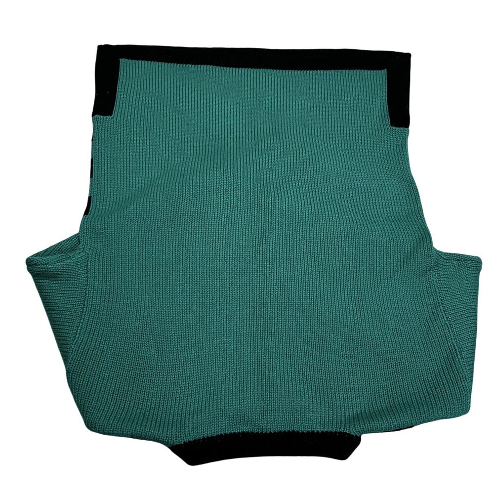 Vintage Queens Way to Fashion Oversized Pullover Sweater Teal Black Size Large - Picture 2 of 8